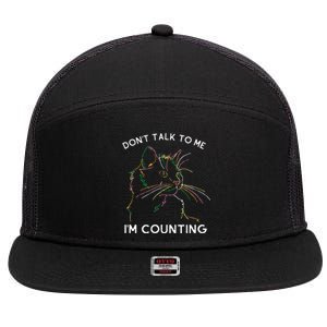 Funny Cat Knits Don Alk O Me I M Counting 7 Panel Mesh Trucker Snapback Hat