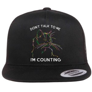 Funny Cat Knits Don Alk O Me I M Counting Flat Bill Trucker Hat