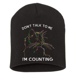 Funny Cat Knits Don Alk O Me I M Counting Short Acrylic Beanie