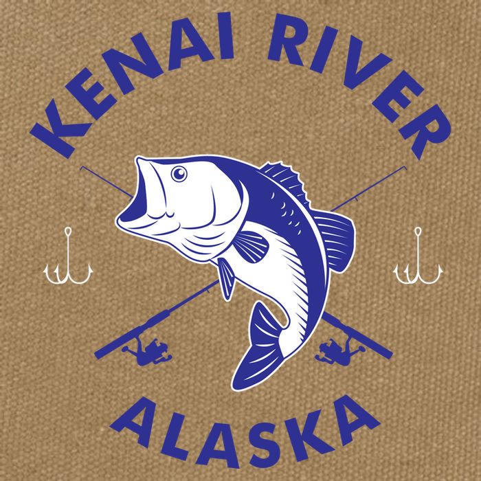 Fishing Club Kenai River Alaska Cotton Canvas Backpack