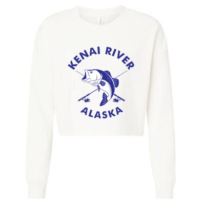 Fishing Club Kenai River Alaska Cropped Pullover Crew