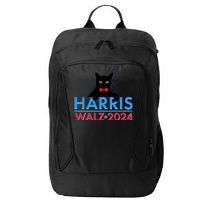 Funny Cute Kamala Harris Tim Walz 2024 Cat City Backpack