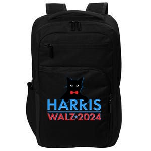 Funny Cute Kamala Harris Tim Walz 2024 Cat Impact Tech Backpack