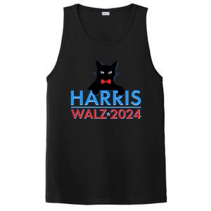 Funny Cute Kamala Harris Tim Walz 2024 Cat PosiCharge Competitor Tank