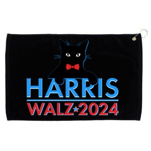 Funny Cute Kamala Harris Tim Walz 2024 Cat Grommeted Golf Towel