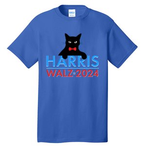 Funny Cute Kamala Harris Tim Walz 2024 Cat Tall T-Shirt