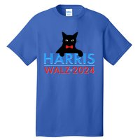 Funny Cute Kamala Harris Tim Walz 2024 Cat Tall T-Shirt