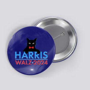 Funny Cute Kamala Harris Tim Walz 2024 Cat Button