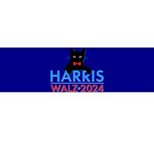 Funny Cute Kamala Harris Tim Walz 2024 Cat Bumper Sticker