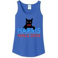 Funny Cute Kamala Harris Tim Walz 2024 Cat Ladies Essential Tank