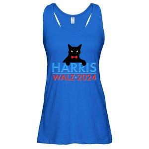 Funny Cute Kamala Harris Tim Walz 2024 Cat Ladies Essential Flowy Tank