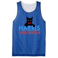 Funny Cute Kamala Harris Tim Walz 2024 Cat Mesh Reversible Basketball Jersey Tank