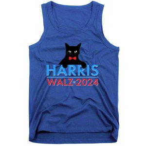 Funny Cute Kamala Harris Tim Walz 2024 Cat Tank Top