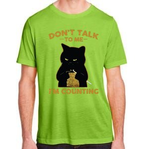 Funny Cat Knits Shirts Dont Talk To Me Im Counting Knitting Adult ChromaSoft Performance T-Shirt