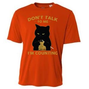 Funny Cat Knits Shirts Dont Talk To Me Im Counting Knitting Cooling Performance Crew T-Shirt