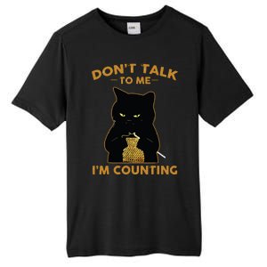 Funny Cat Knits Shirts Dont Talk To Me Im Counting Knitting Tall Fusion ChromaSoft Performance T-Shirt