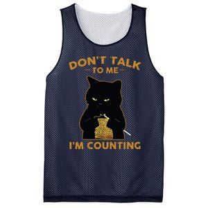 Funny Cat Knits Shirts Dont Talk To Me Im Counting Knitting Mesh Reversible Basketball Jersey Tank