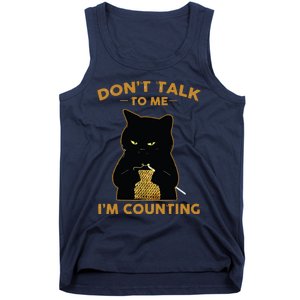 Funny Cat Knits Shirts Dont Talk To Me Im Counting Knitting Tank Top