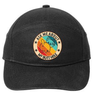 Funny Cat Kitten Ask Me About My BUTTHOLE Animal Butt 7-Panel Snapback Hat