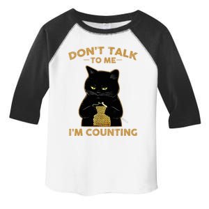 Funny Cat Knits Don't Talk To Me I'm Counting Knitting T 1 Toddler Fine Jersey T-Shirt