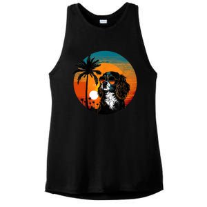 Funny Cavalier King Charles Spaniel Cute Cool Sunglasses Ladies PosiCharge Tri-Blend Wicking Tank