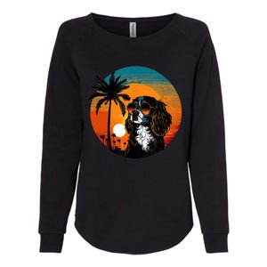 Funny Cavalier King Charles Spaniel Cute Cool Sunglasses Womens California Wash Sweatshirt