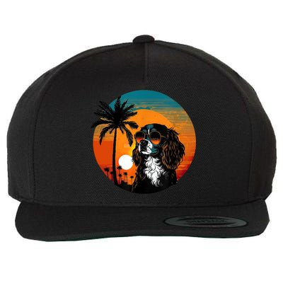 Funny Cavalier King Charles Spaniel Cute Cool Sunglasses Wool Snapback Cap