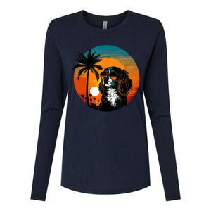 Funny Cavalier King Charles Spaniel Cute Cool Sunglasses Womens Cotton Relaxed Long Sleeve T-Shirt