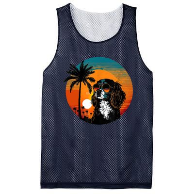 Funny Cavalier King Charles Spaniel Cute Cool Sunglasses Mesh Reversible Basketball Jersey Tank