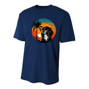 Funny Cavalier King Charles Spaniel Cute Cool Sunglasses Youth Performance Sprint T-Shirt