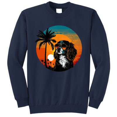 Funny Cavalier King Charles Spaniel Cute Cool Sunglasses Tall Sweatshirt