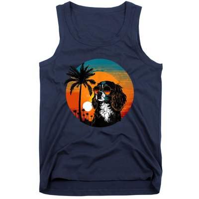 Funny Cavalier King Charles Spaniel Cute Cool Sunglasses Tank Top