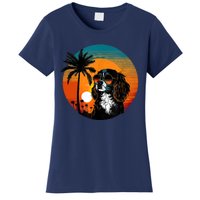 Funny Cavalier King Charles Spaniel Cute Cool Sunglasses Women's T-Shirt