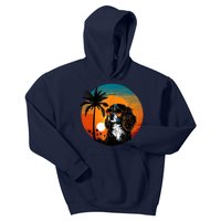 Funny Cavalier King Charles Spaniel Cute Cool Sunglasses Kids Hoodie