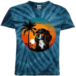 Funny Cavalier King Charles Spaniel Cute Cool Sunglasses Kids Tie-Dye T-Shirt