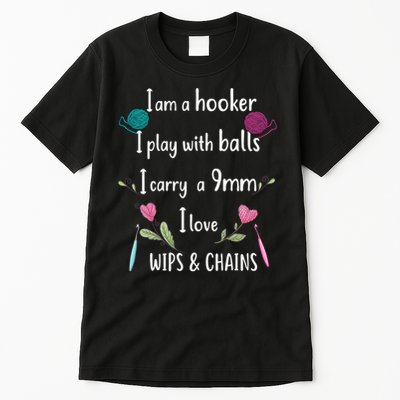 Funny Crochet Knitting I’m A Hooker, Funny Crochet Tall T-Shirt