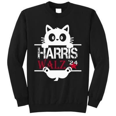 Funny Cat Kamala Harris Walz Us 2024 Elections Sweatshirt