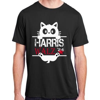 Funny Cat Kamala Harris Walz Us 2024 Elections Adult ChromaSoft Performance T-Shirt