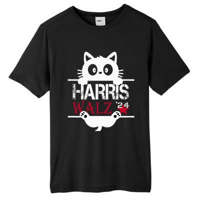 Funny Cat Kamala Harris Walz Us 2024 Elections Tall Fusion ChromaSoft Performance T-Shirt