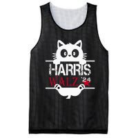 Funny Cat Kamala Harris Walz Us 2024 Elections Mesh Reversible Basketball Jersey Tank