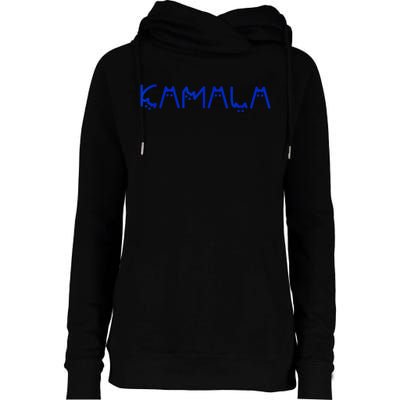 Funny Cat Kamala Harris Cat Lettering Positive Gift Womens Funnel Neck Pullover Hood