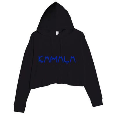 Funny Cat Kamala Harris Cat Lettering Positive Gift Crop Fleece Hoodie