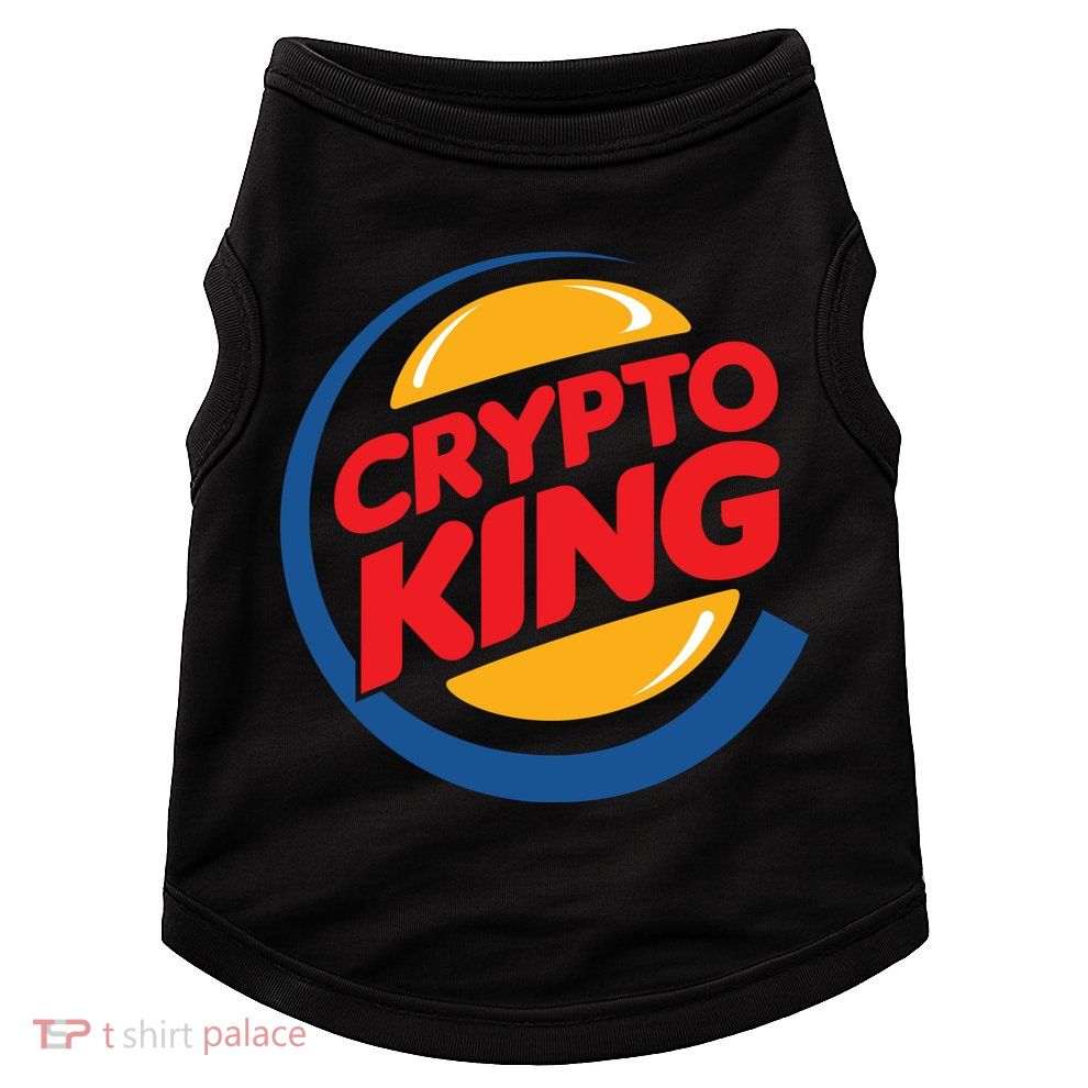 Funny Crypto King Logo Doggie Tank