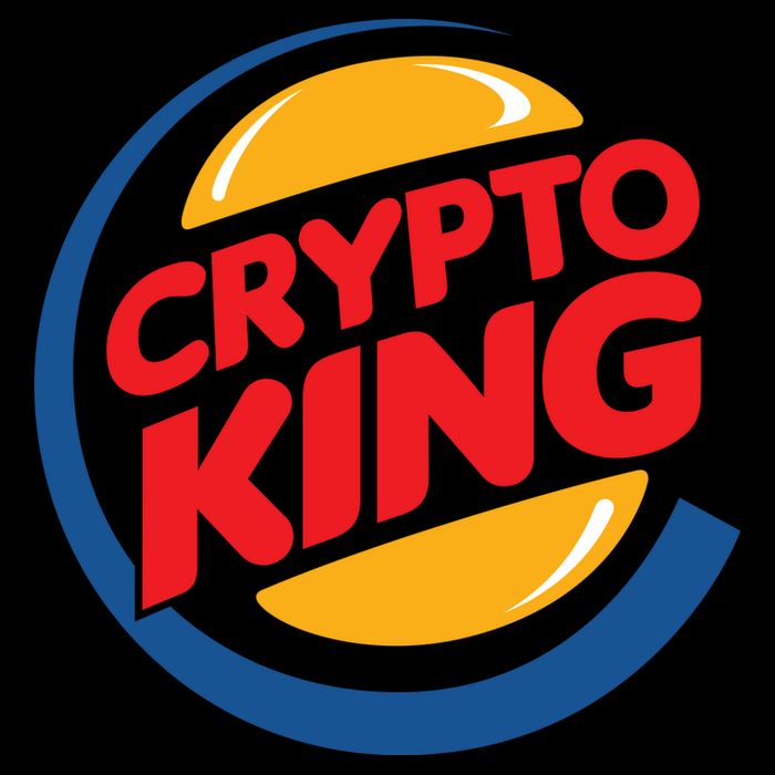 Funny Crypto King Logo V-Neck T-Shirt