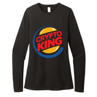 Funny Crypto King Logo Womens CVC Long Sleeve Shirt