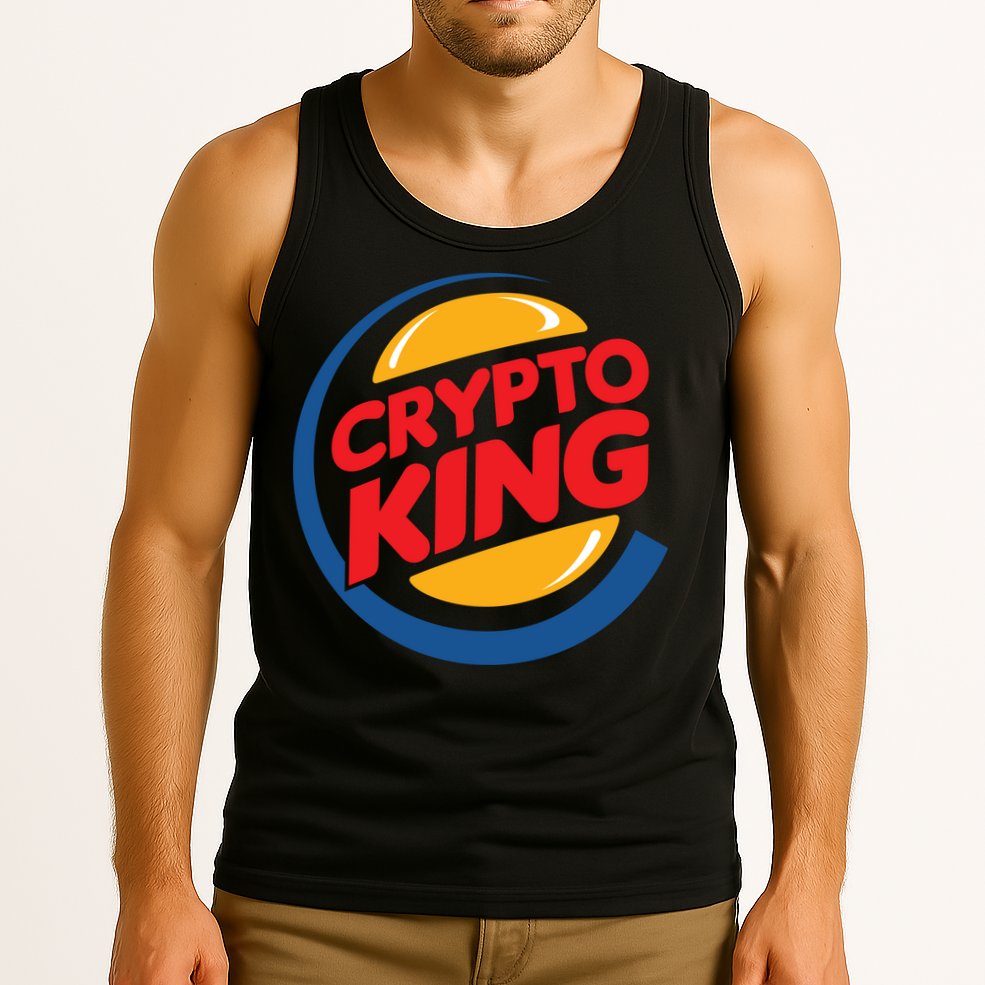 Funny Crypto King Logo Tank Top