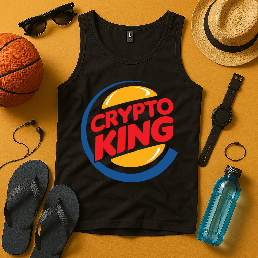 Funny Crypto King Logo Tank Top