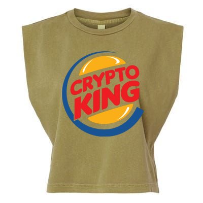 Funny Crypto King Logo Garment-Dyed Women's Muscle Tee