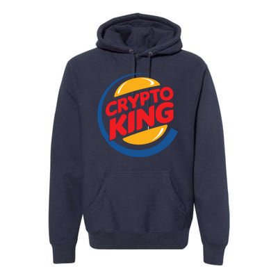 Funny Crypto King Logo Premium Hoodie