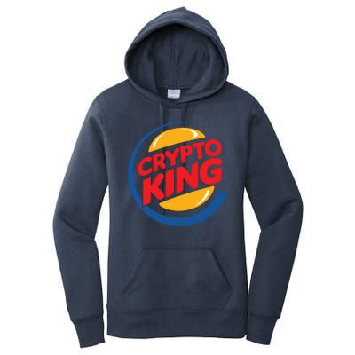 Funny Crypto King Logo Women's Pullover Hoodie